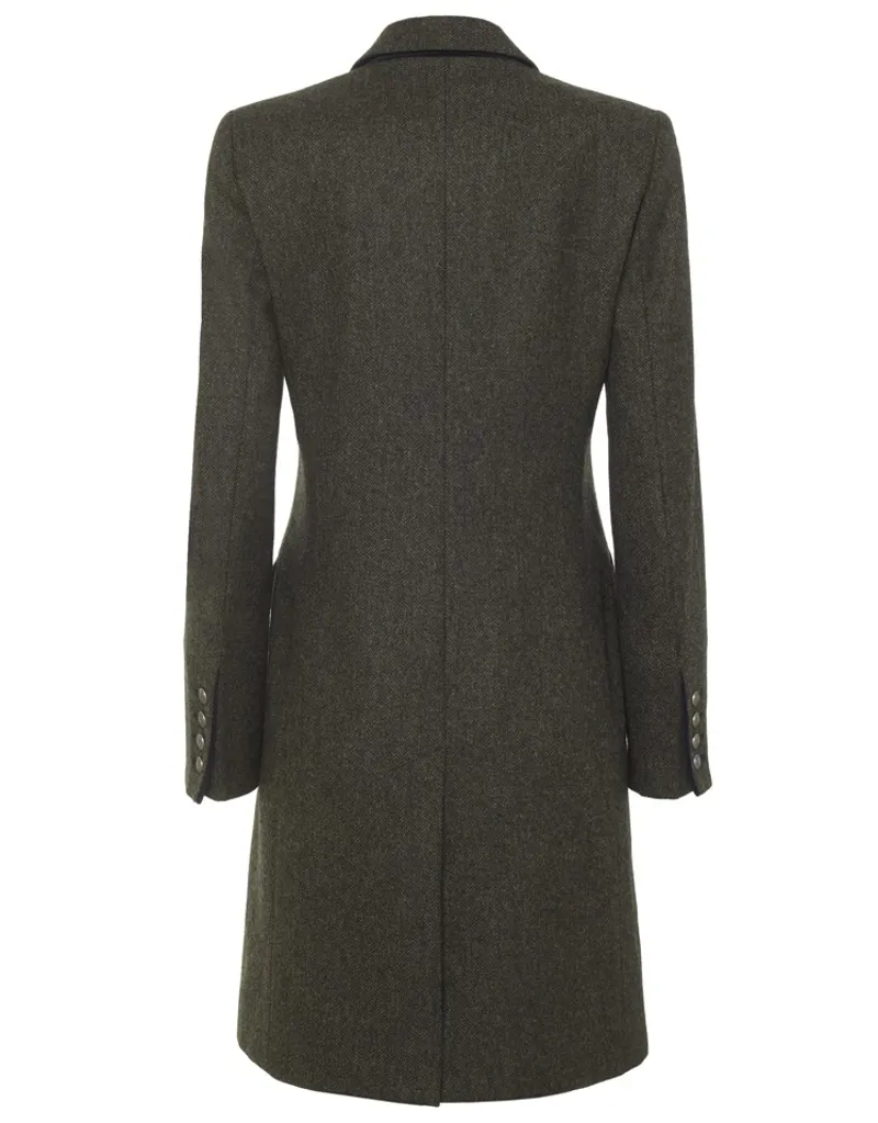 Anna Lascata Womens Catherine Coat Olive Navy-1